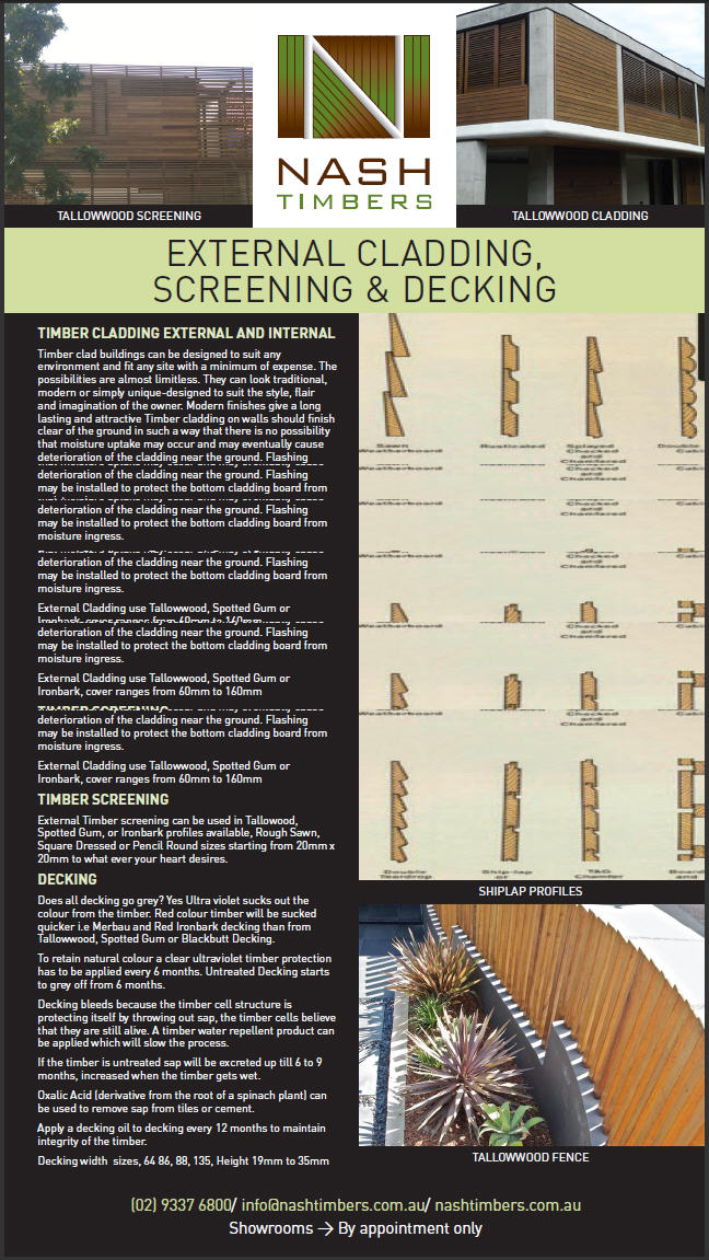 External Timber- Screening/Cladding - Timber Flooring Sydney Nash Timbers